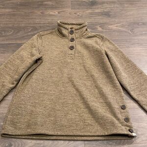 Avalanche green 1/4 button top & side bottom sweater size large